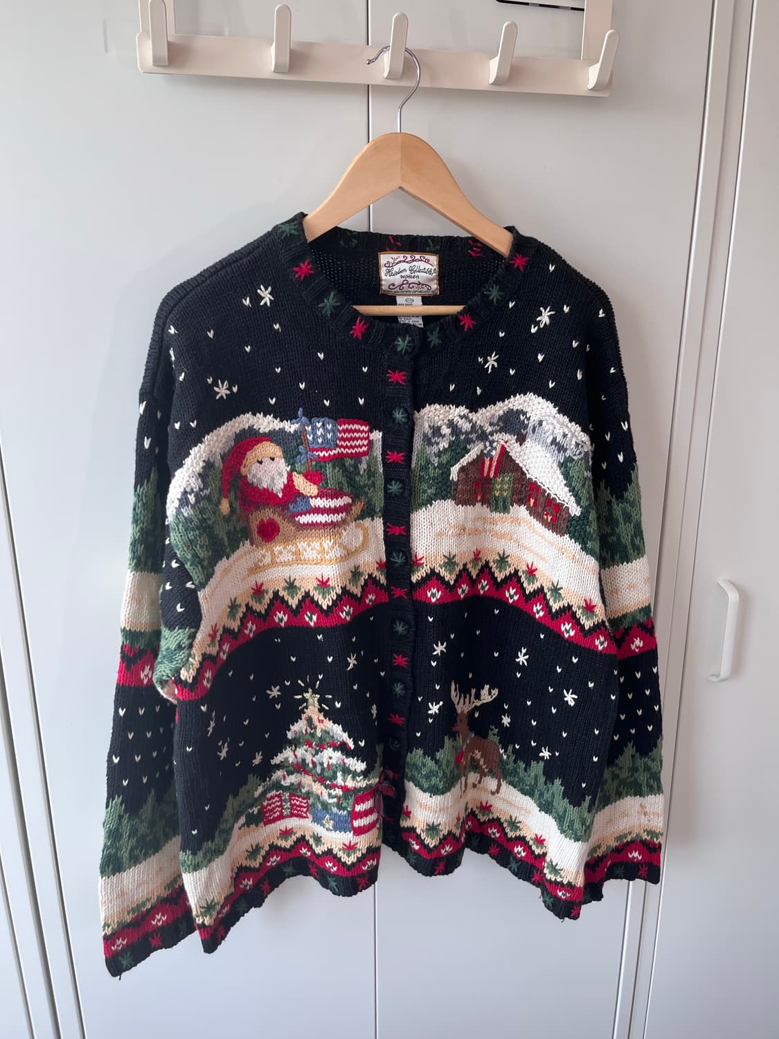 Heirloom collection 크리스마스 풍경 니트 가디건  상품이미지6
