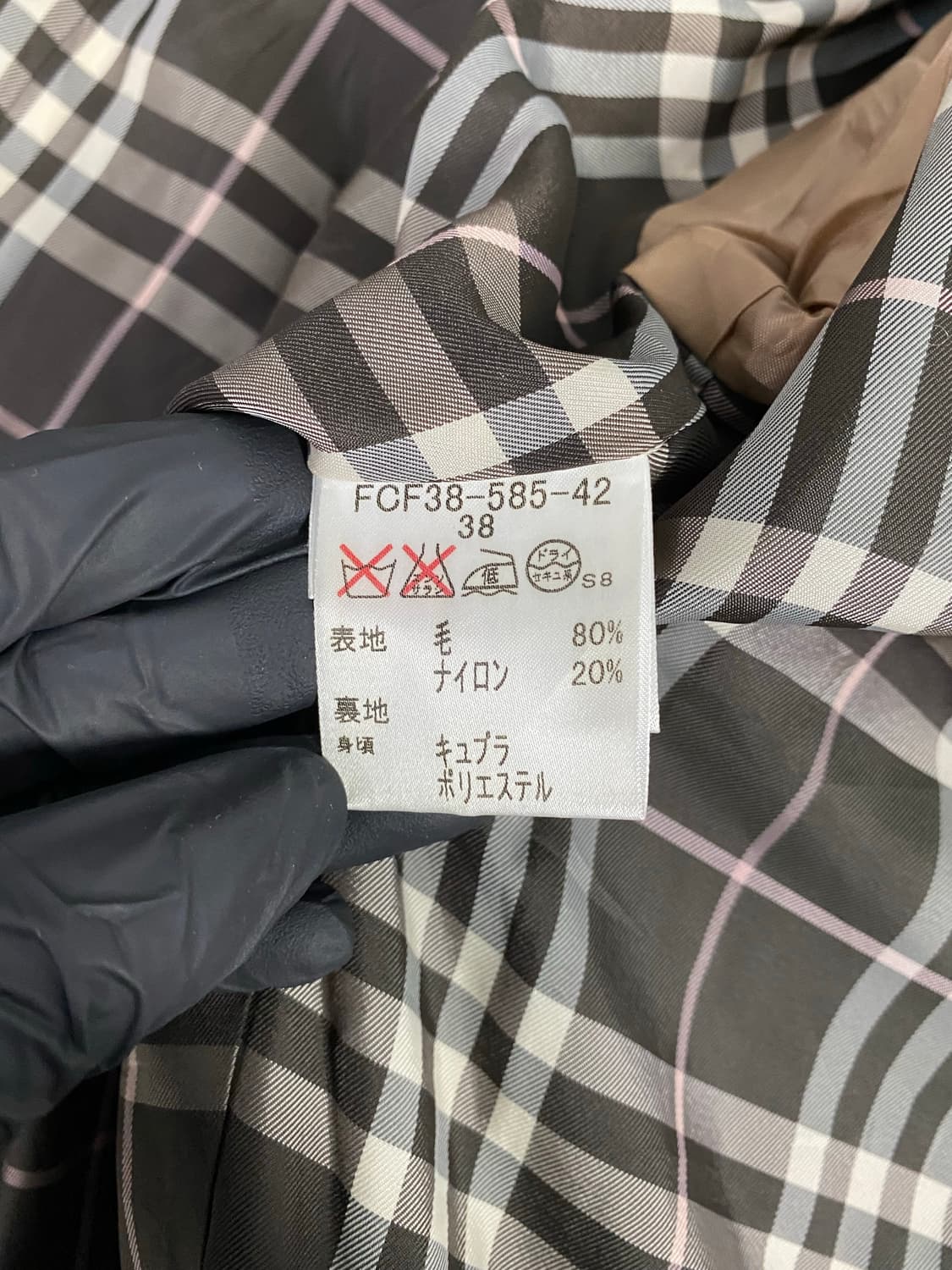 버버리 블루라벨 울 후디드 숏 코트 38 상품이미지6