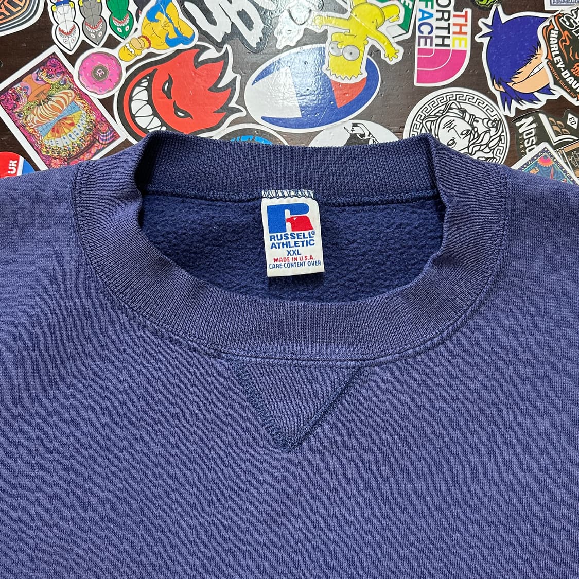 90s USA 러셀 페이디드 블랭크 빈티지 스웻셔츠 XXL 상품이미지6