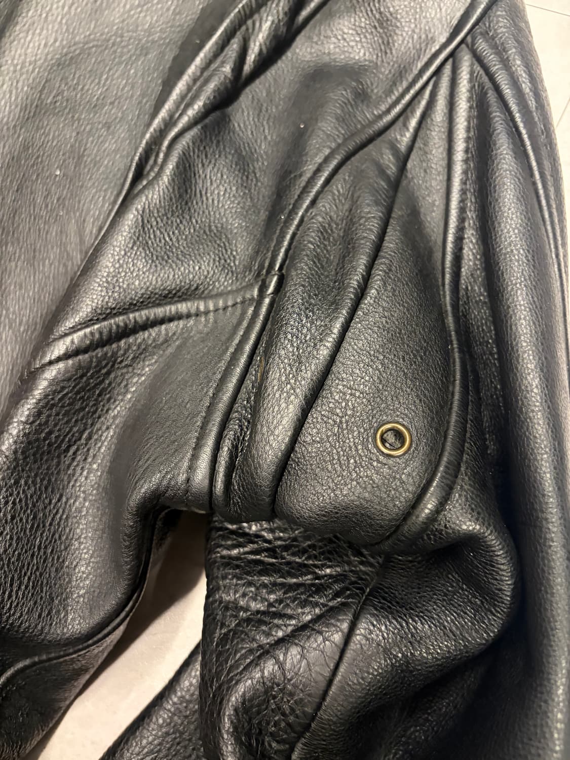 Cow leather biker jacket / 가죽 바이커 워크자켓 상품이미지9