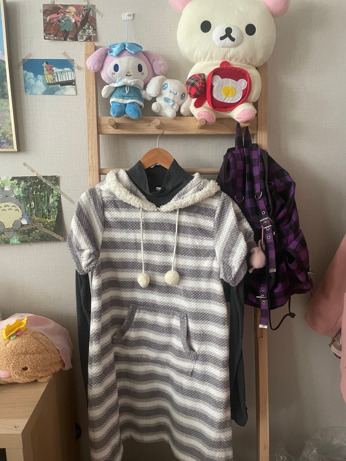 모리걸 빈티지 무채색 폼폼이 원피스 set🤍🖤 상품이미지1