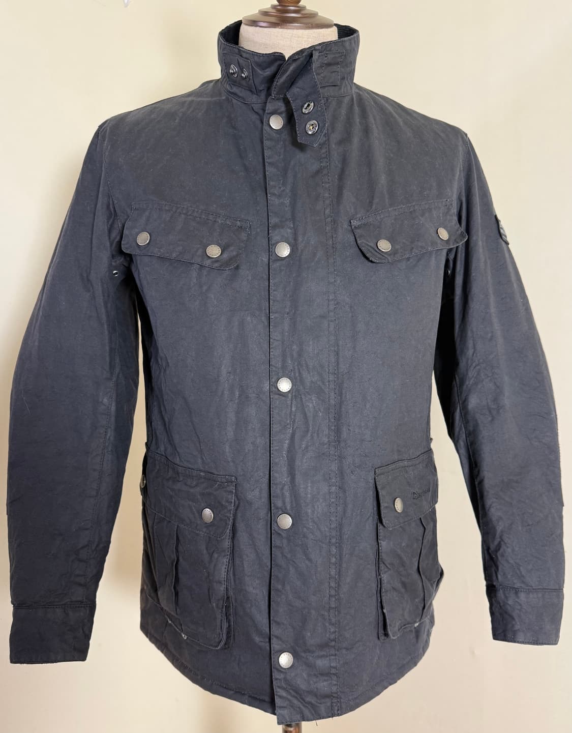 바버 인터내셔널 듀크 왁스 자켓 블랙 M  상품이미지2