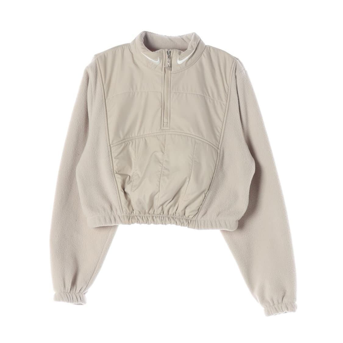 나이키 스우시 퀼팅 믹스 하프 집업 플리스 크롭 자켓 S 상품이미지1