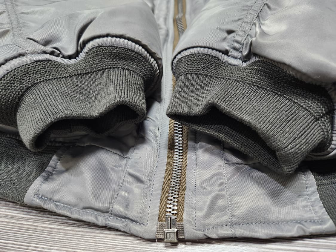 엔벨로프 노캐스터 ma-1 마원 실크나일론 그레이 3사이즈 상품이미지3