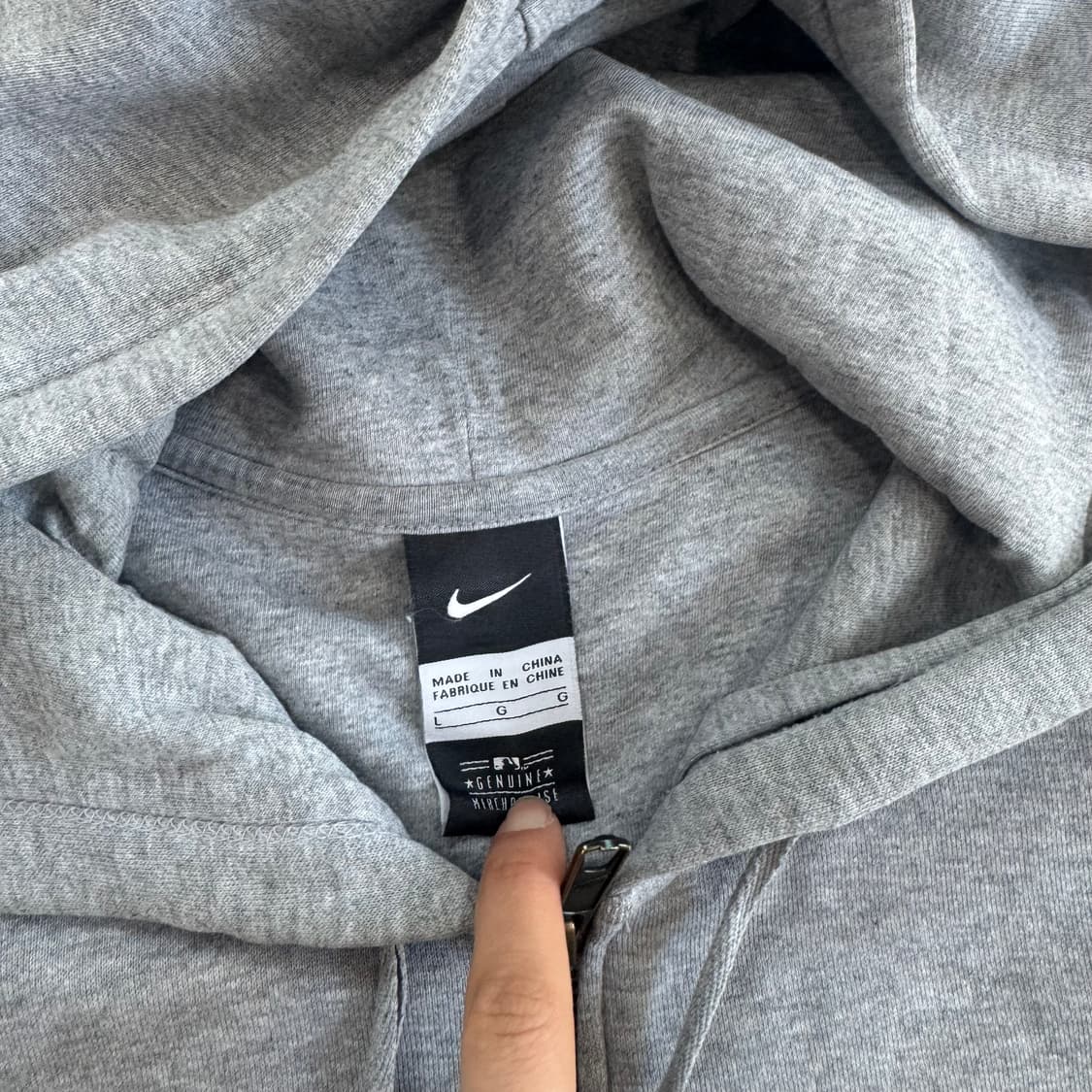 Nike 나이키 양키스 네이비 로고 그레이 후드집업 상품이미지5