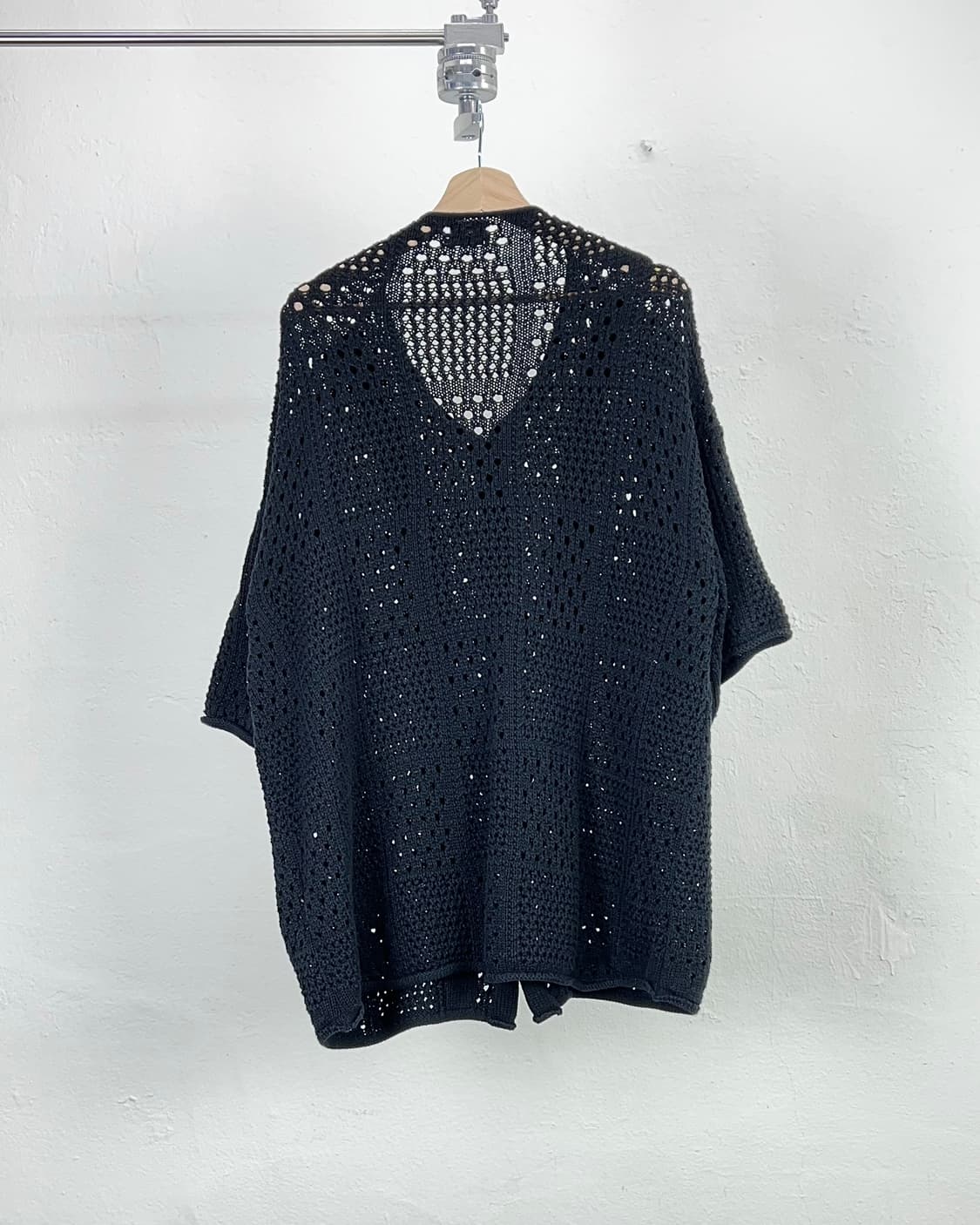 에스크 유어셀프 15fw 컬렉션 블랙 베이스볼 니트 가디건 상품이미지6