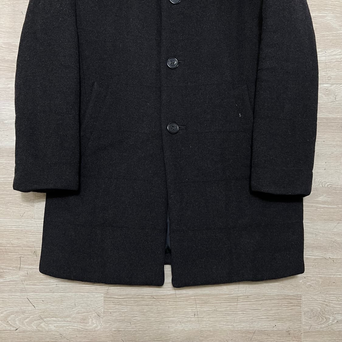 커스텀멜로우 스탠드넥 울 싱글 코트패딩 점퍼 [다크브라운] M/95 상품이미지3