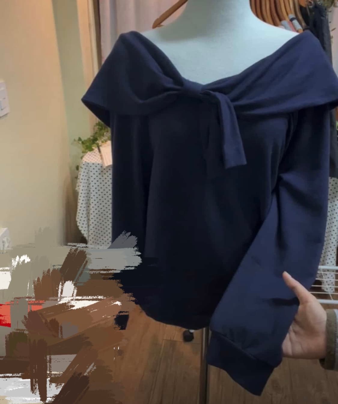 마루빈티지 리본 오프숄더 판매 상품이미지3