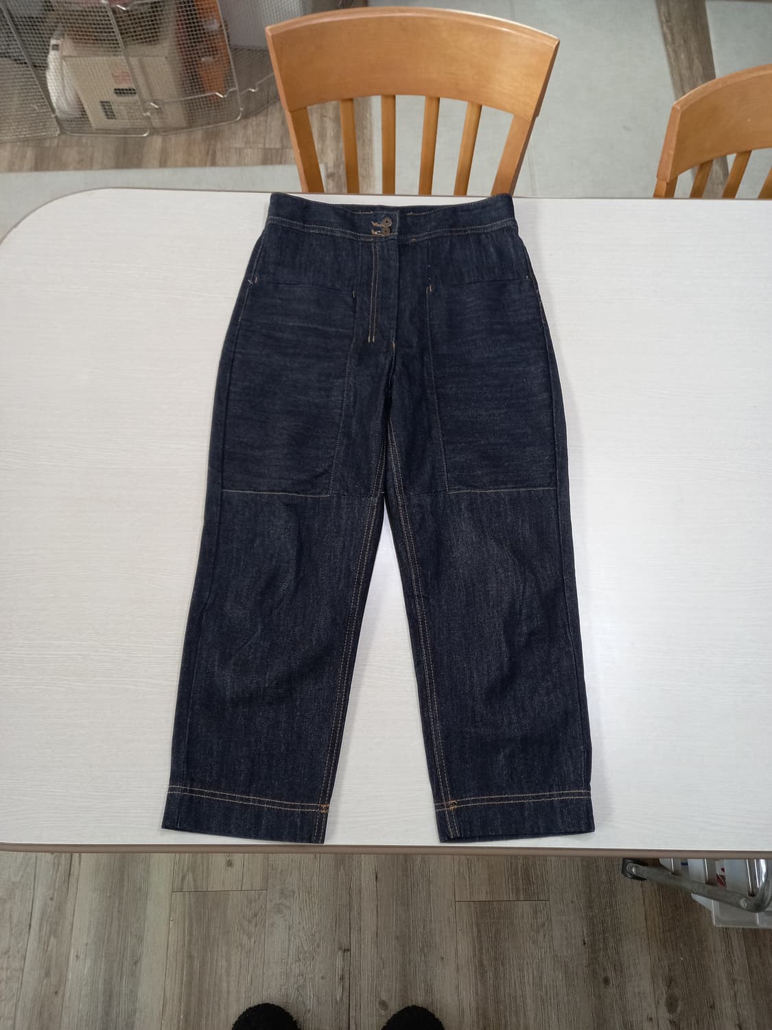 28 J.BASTING Kor 하이웨이스트 테이퍼드 진청 28-912 상품이미지1