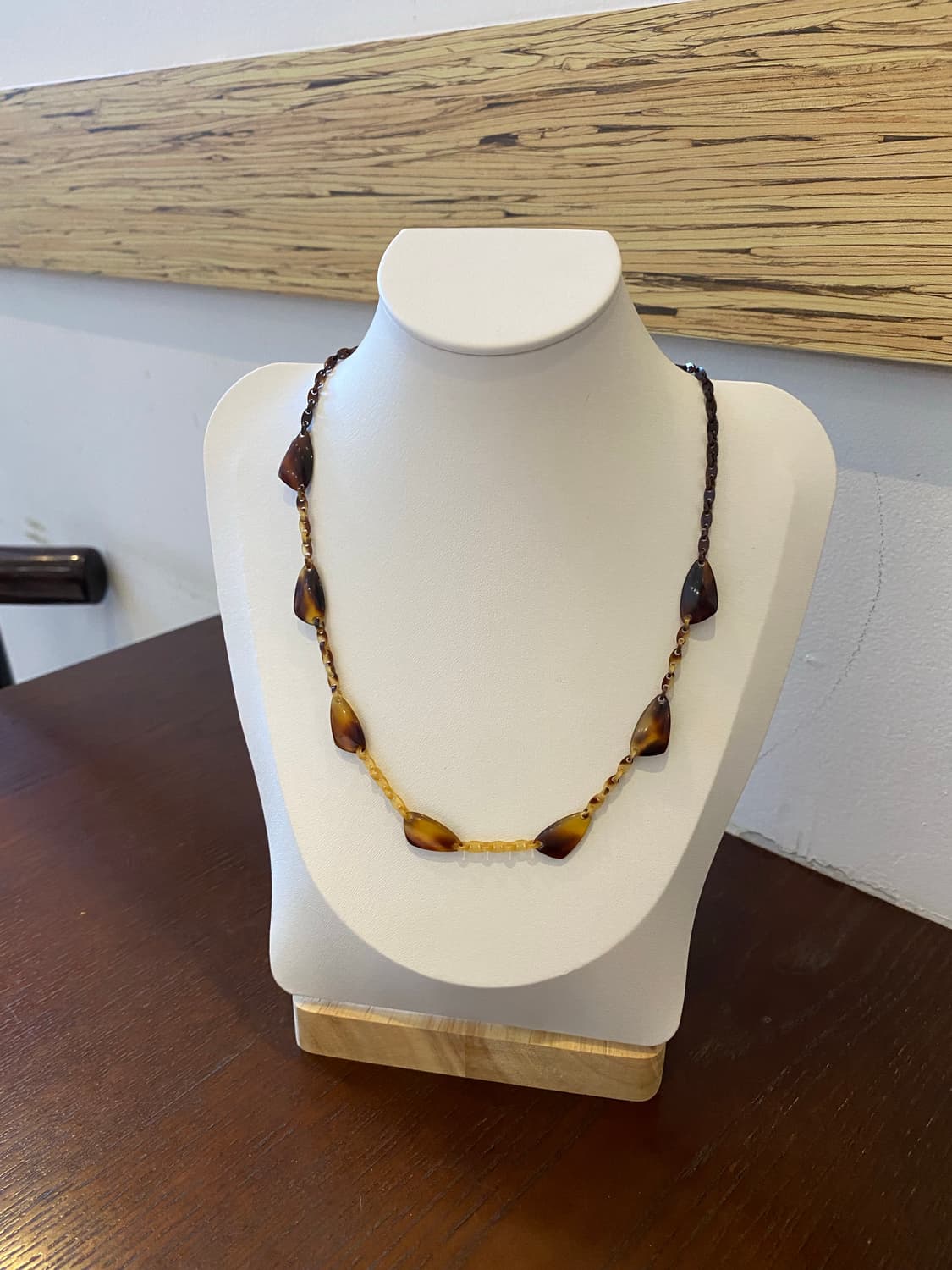 브라운 호피 호마이카 일본 빈티지 목걸이 주얼리  상품이미지2