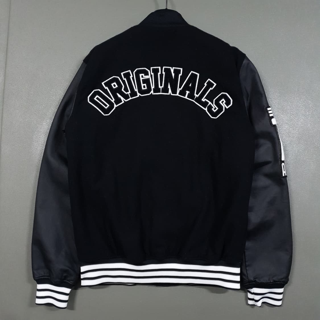 실측 M 아디다스 오리지널 트레포일 패치 자수 누빔 바시티 스타디움 자켓 상품이미지9