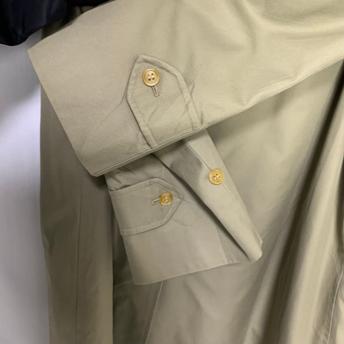 버버리 카키 베이지 트렌치 롱 코트 빈티지 남녀공용 상품이미지9