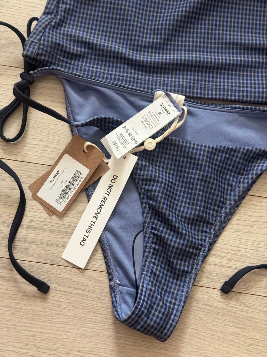 ☀️핫썸머 세일☀️ 글로니 블루 gingham 비키니 세트 상품이미지6