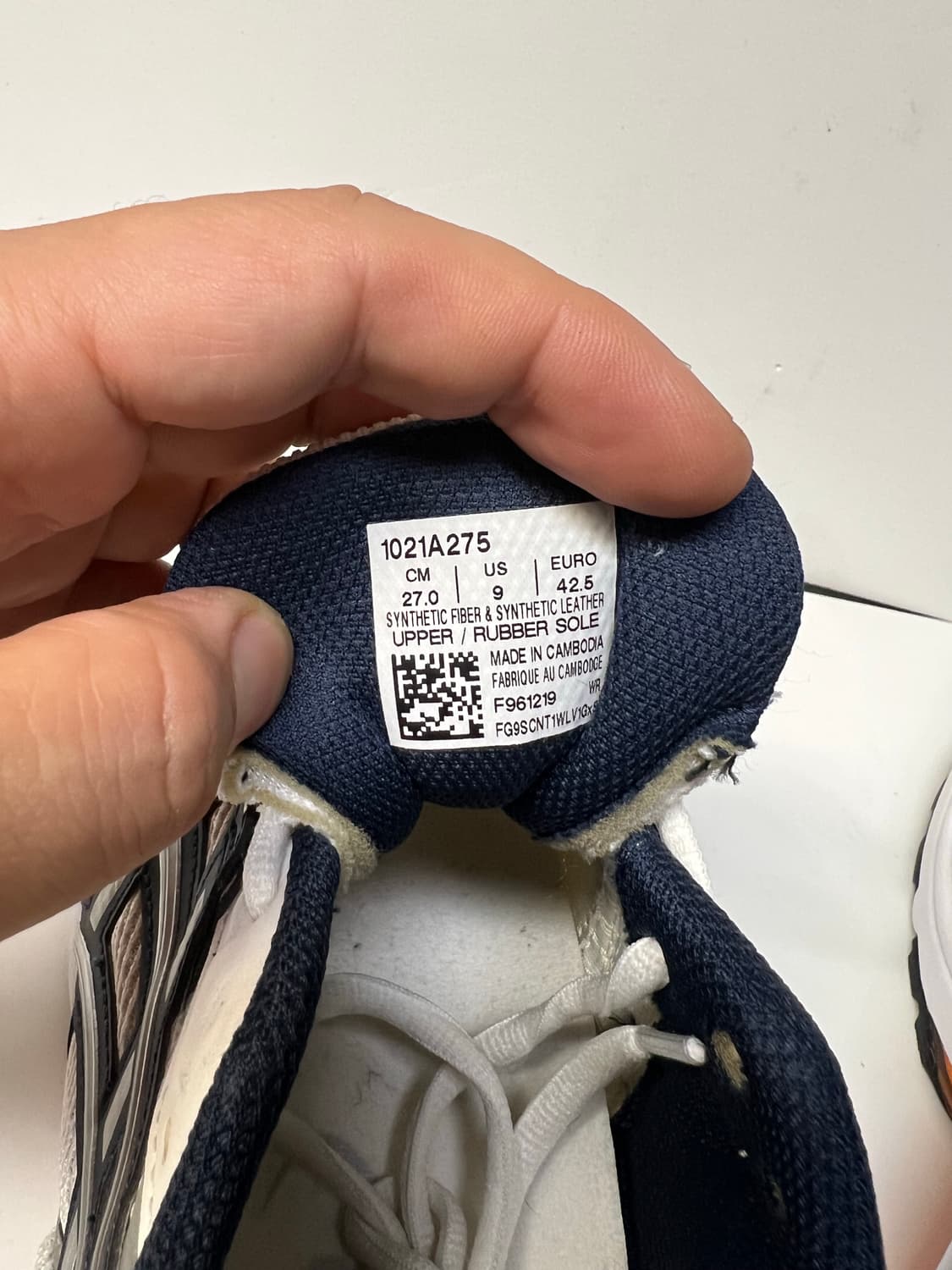 [270] 아식스 젤 1090 화이트 미드나잇 상품이미지7