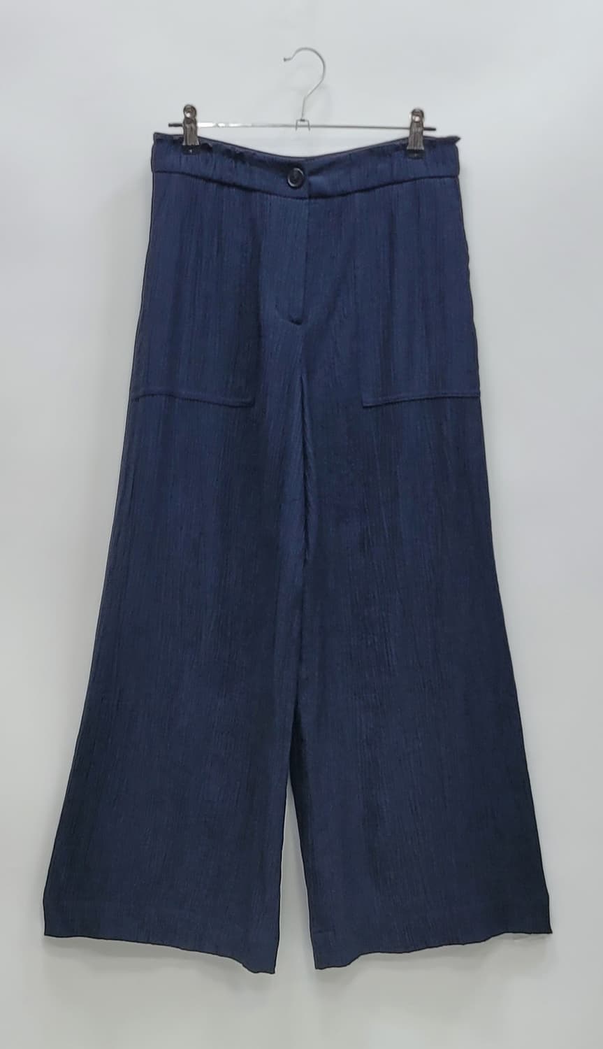 BENETTON 25SS  베네통 레이온 와이드 팬츠 / 여 67 네이비 상품이미지1