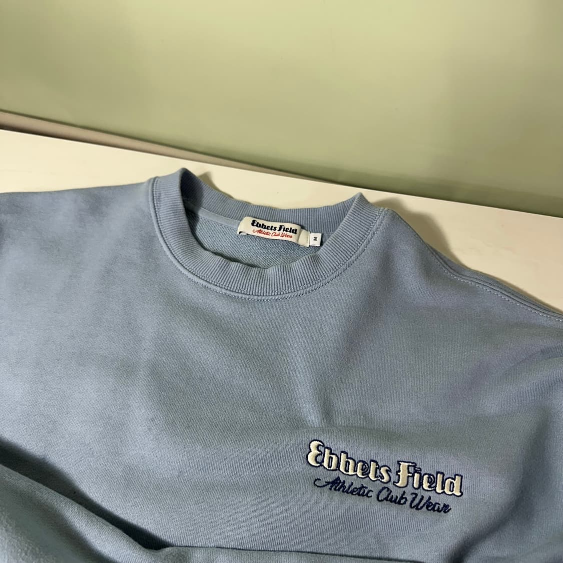 M 이벳필드 오버핏 스카이블루 스웻코튼 맨투맨 상품이미지3