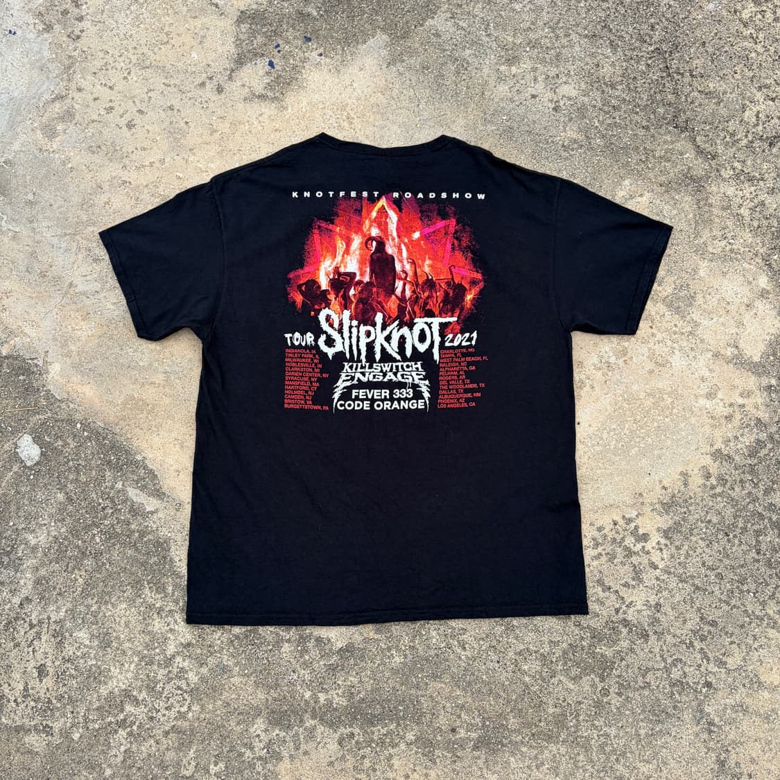 2021 Slipknot 슬립낫 2021 Tour 밴드 반팔티 XL 상품이미지7