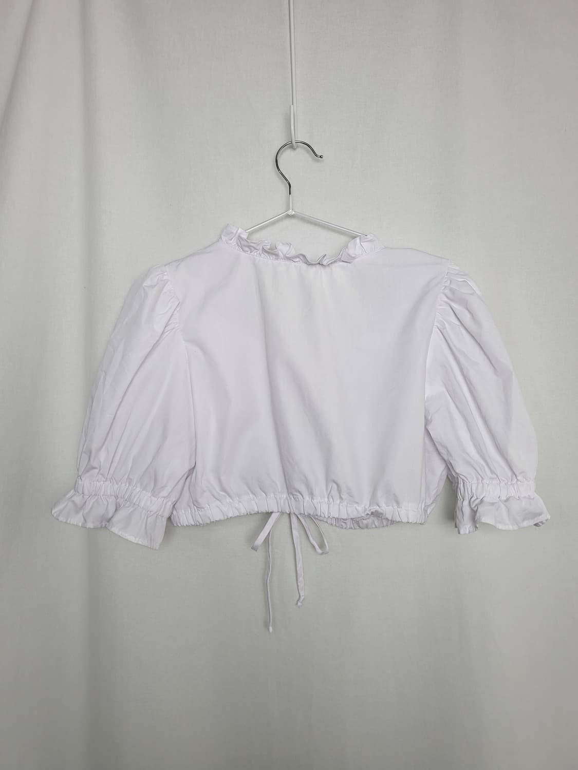 빈티지 레브 화이트 숏 블라우스 탑 이너 상품이미지2