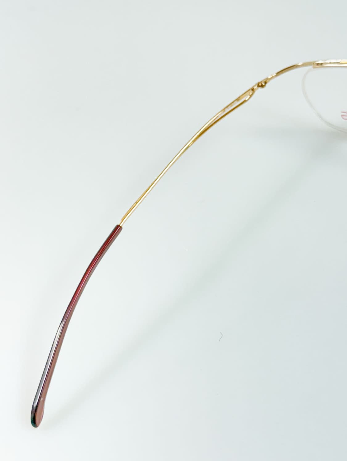 90s Thin Lines 골드 메탈 스퀘어 반무테 빈티지 안경 상품이미지7