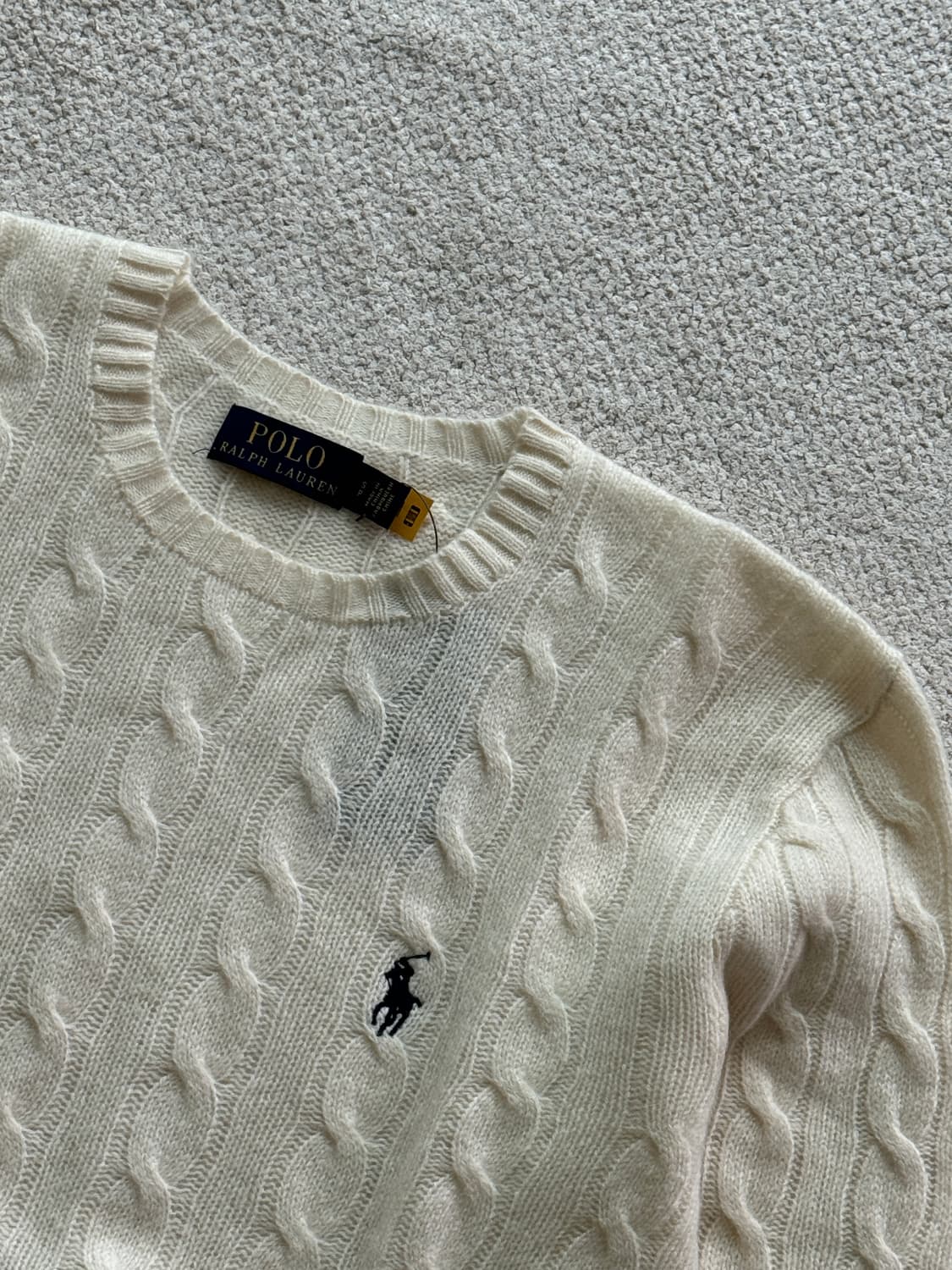(새상품/정품) 폴로랄프로렌 울캐시미어 꽈배기니트(남S,XL) 상품이미지3