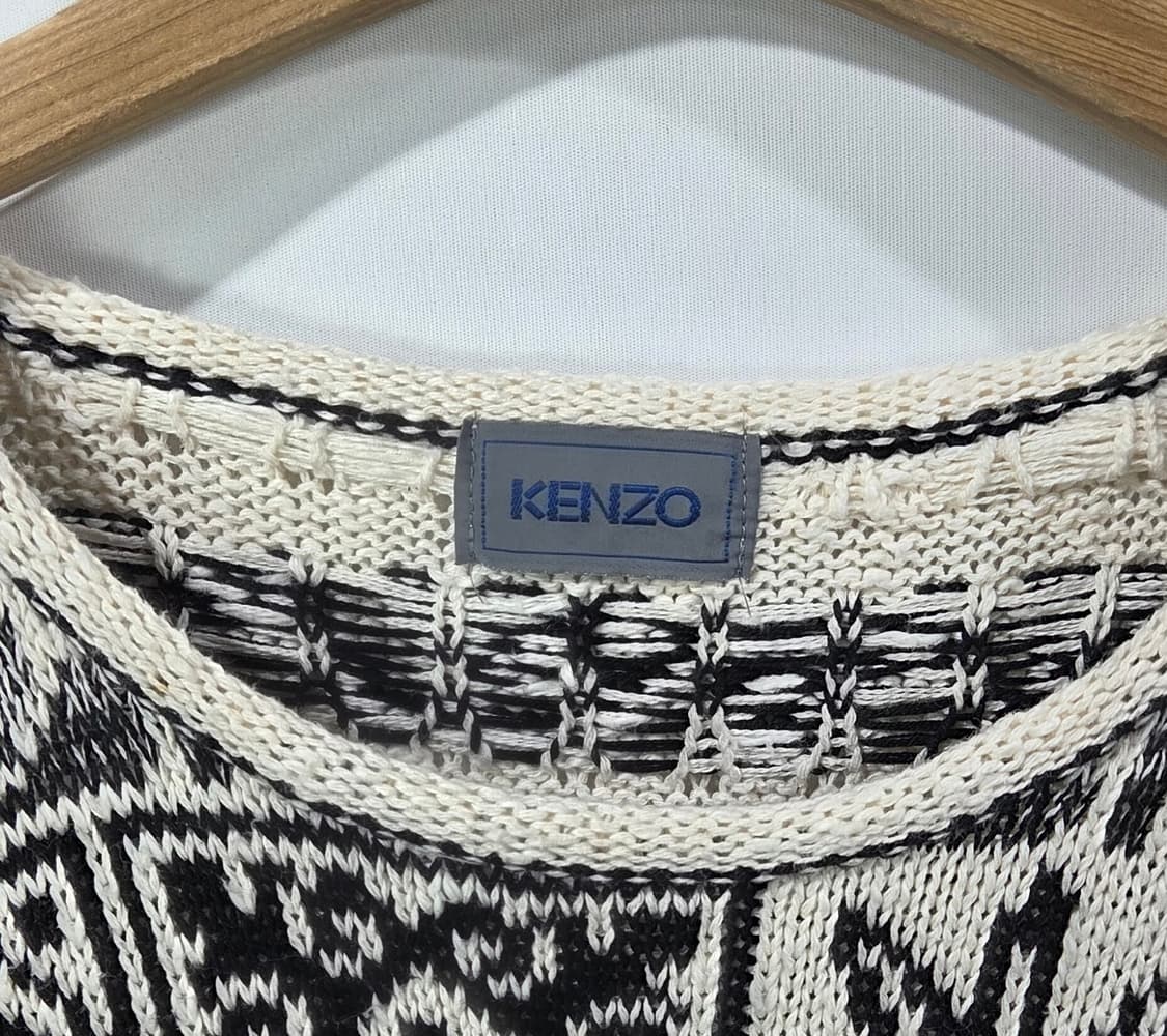 [Kenzo] 90's 겐조 자카드 패턴 코튼니트 상품이미지5