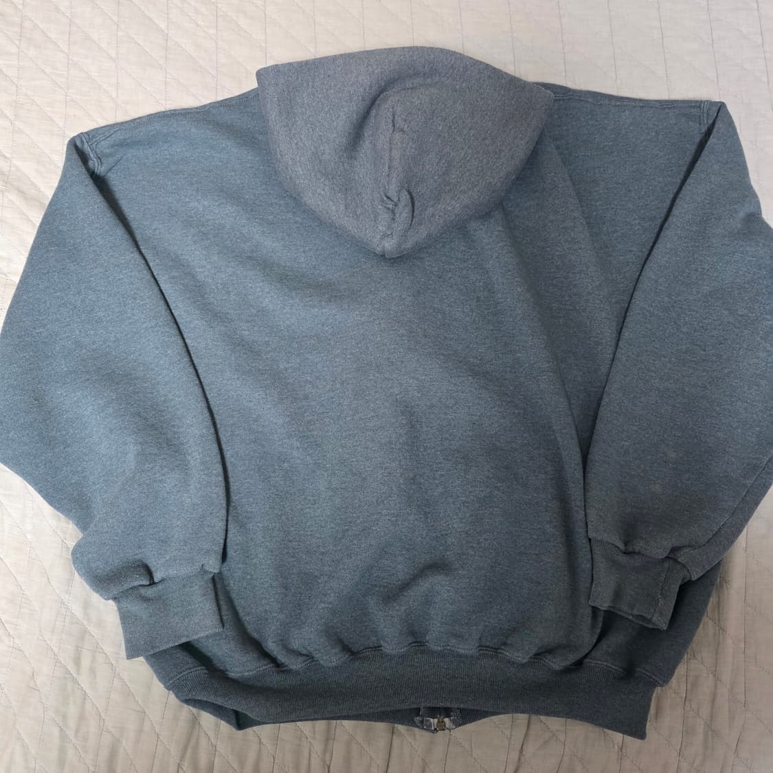 [XXL] 90s 빈티지 러셀 애슬레틱 후드집업 투톤 블루 그레이 상품이미지3