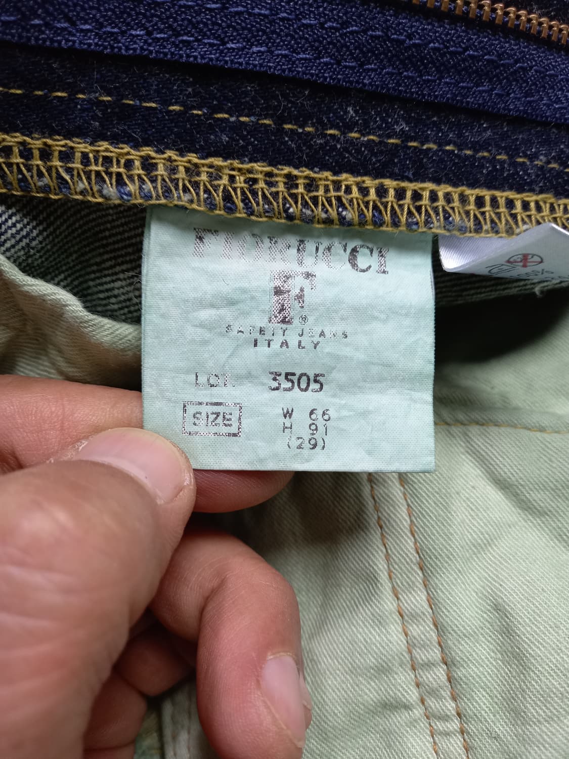 26 FIORUCCI Jap 셀비지 하이웨이스트 진청 26-622 상품이미지8