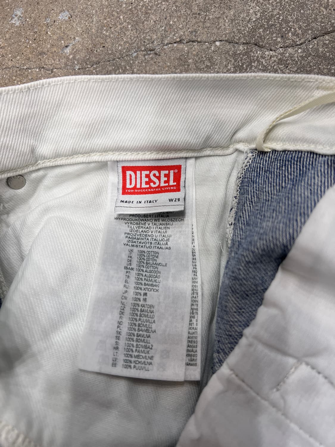 디젤 디스트레스 화이트 데님 상품이미지9