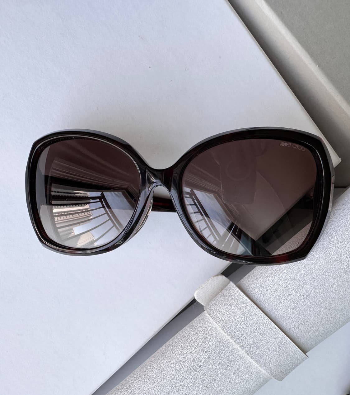 새상품 JIMMY CHOO 다크 브라운 선글라스 GABY F/S TVDH 상품이미지7