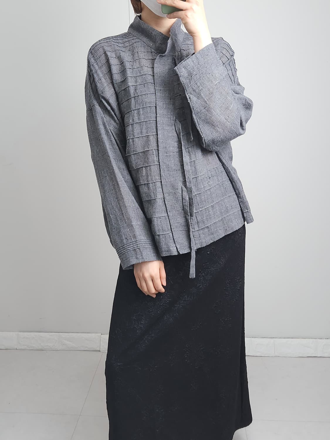 스트랩 블라우스 상품이미지5