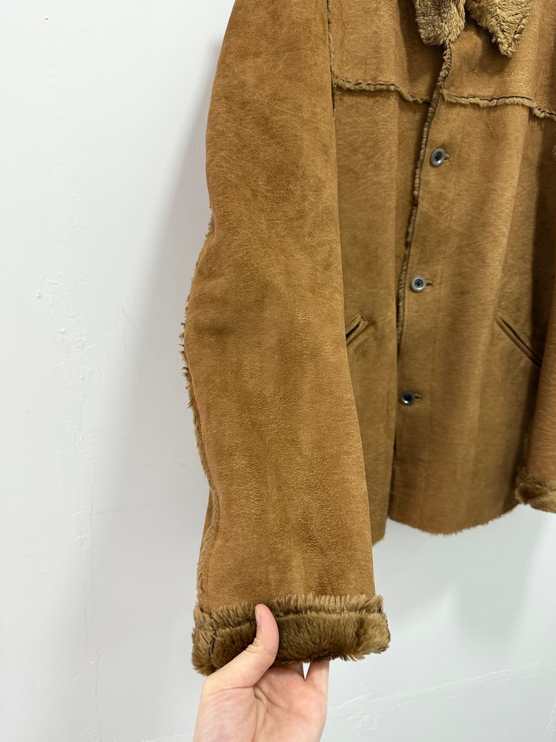Alexander Julian 00s suede fur jacket  상품이미지5