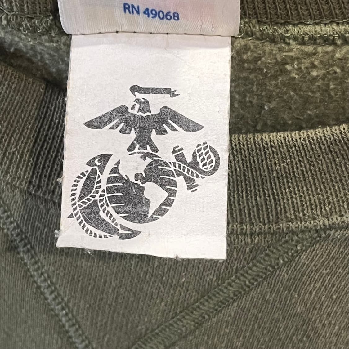 90‘s USMC 오리지널 미 해병 카키 스웻셔츠  상품이미지7