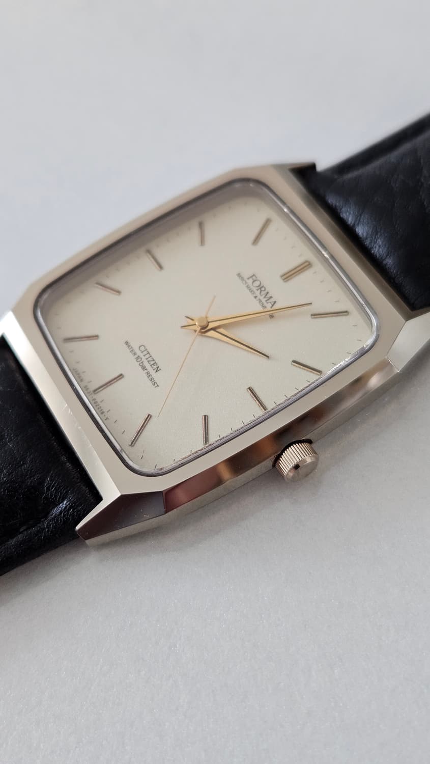 시티즌 Forma 사각 빈티지 가죽 시계 상품이미지4