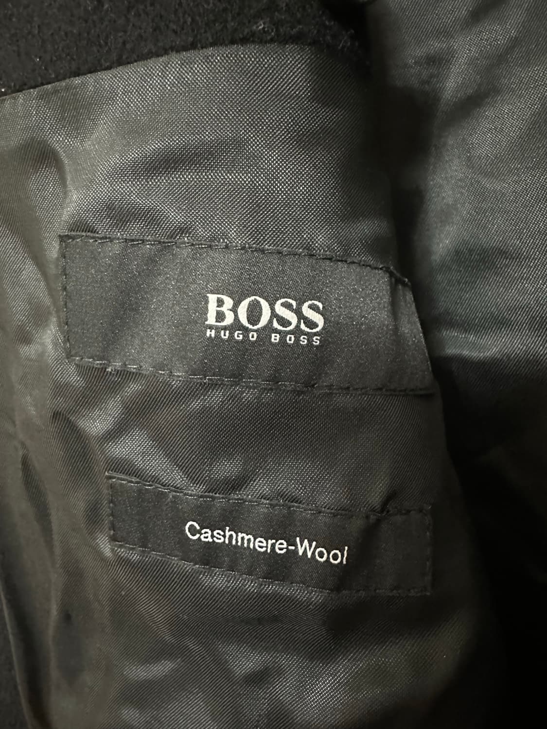 휴고보스 블랙 울 캐시미어 혼방 블랙 코트 상품이미지5