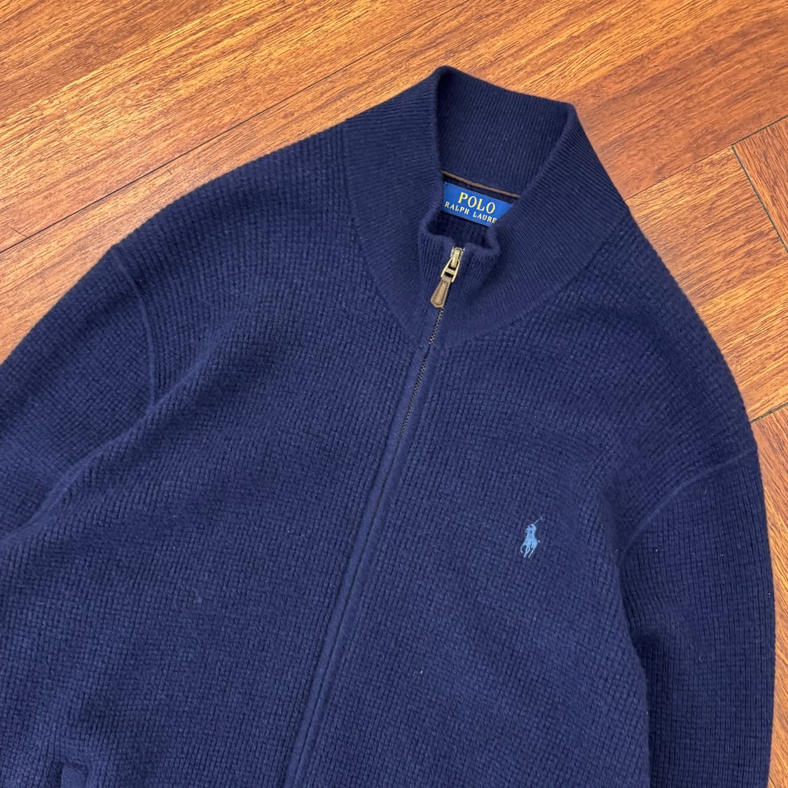 L(105) 폴로 랄프로렌 메리노울 네이비 니트 집업  상품이미지3