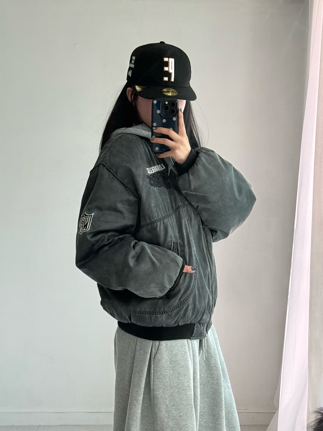 90‘s 챔피온 스포츠라인 nfl 봄버 자켓 상품이미지4