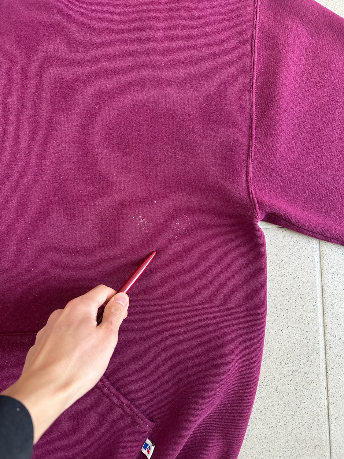 90s 빈티지 러셀 후드 퍼플 XL USA 상품이미지8