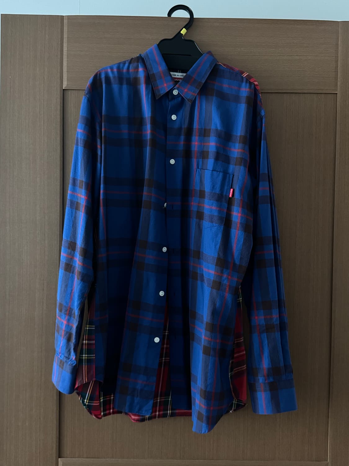 (네고가능)꼼데가르송 셔츠 X 슈프림 투톤 셔츠 (L) 상품이미지2