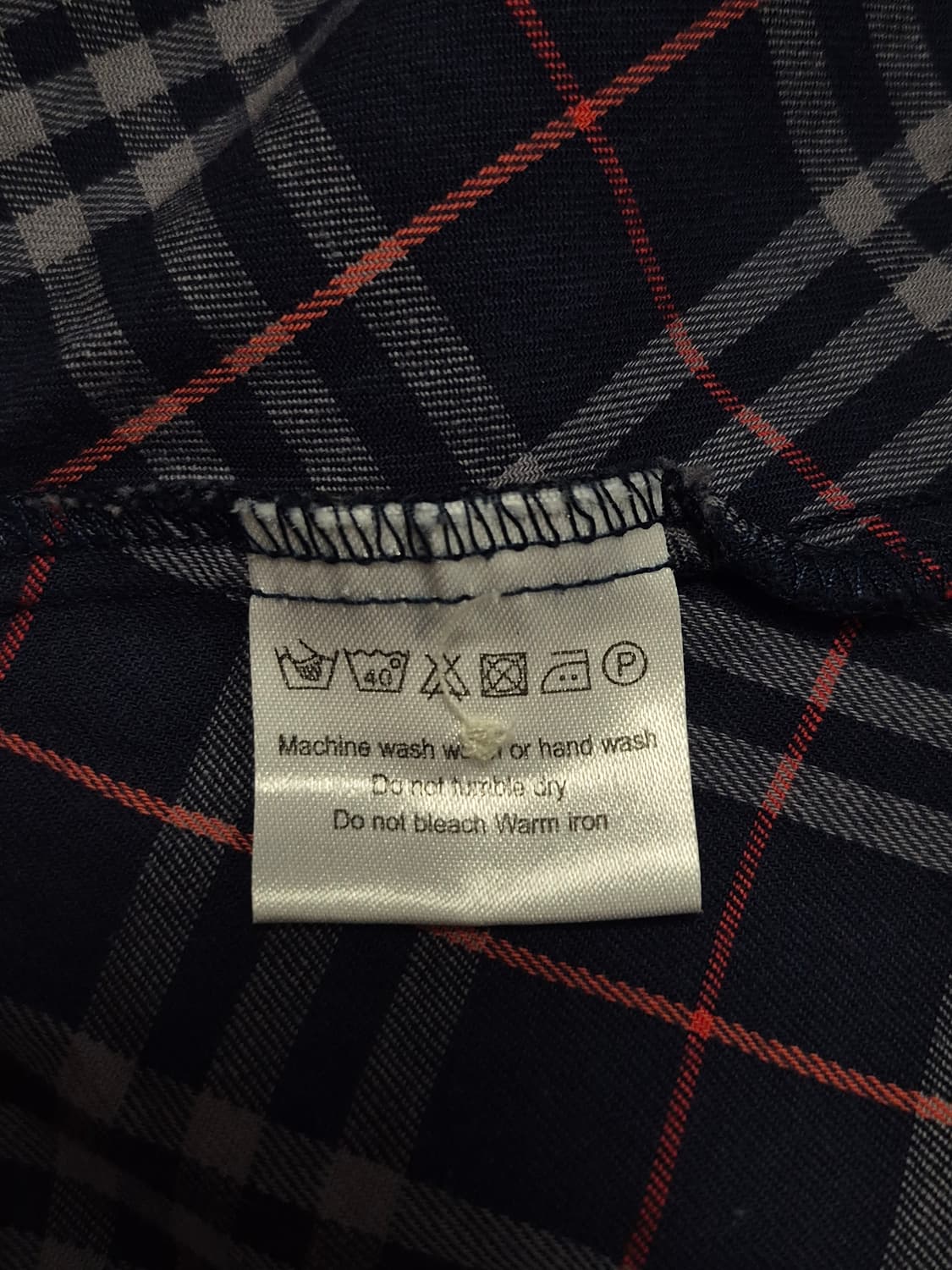 버버리 런던 네이비 노바 체크 코튼 셔츠 여성 95사이즈 상품이미지5