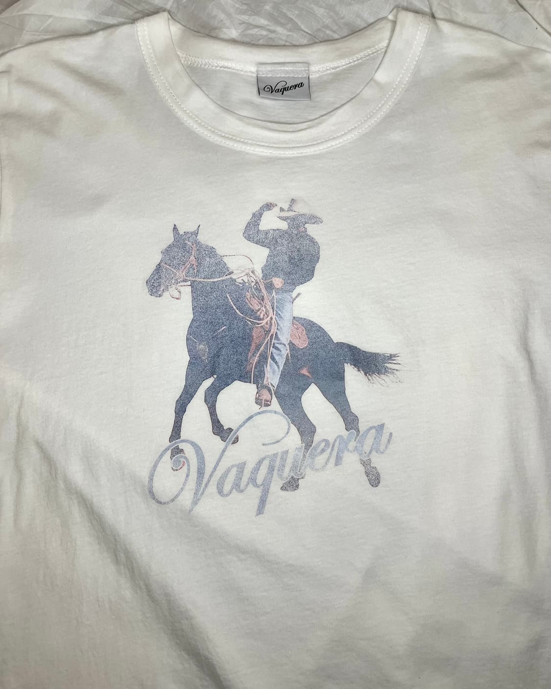 바퀘라 화이트 카우보이 그래픽 반팔 티셔츠 상품이미지2