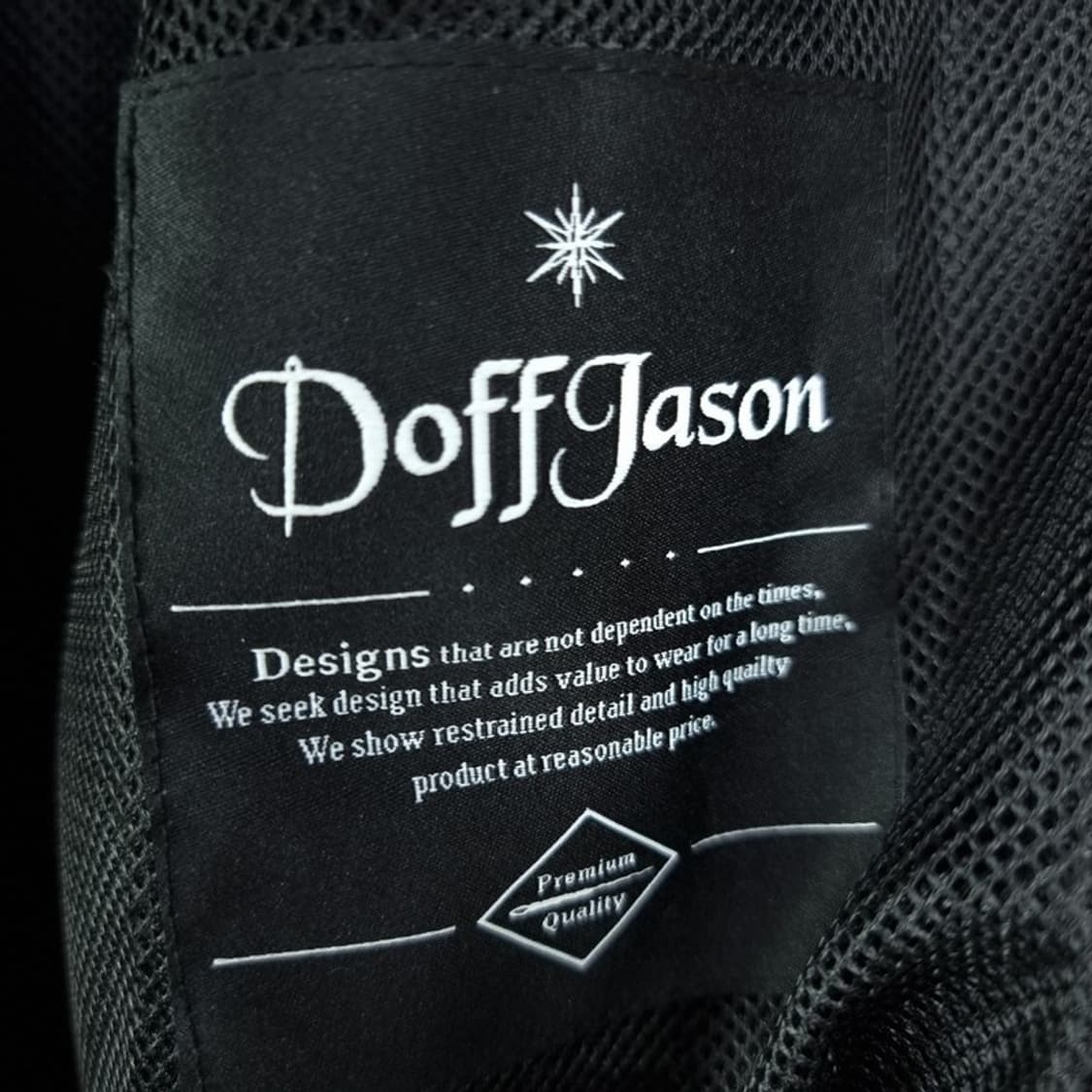 [도프제이슨] 오버핏 비건 레더 블루종 집업 자켓 블랙 M19730 상품이미지8