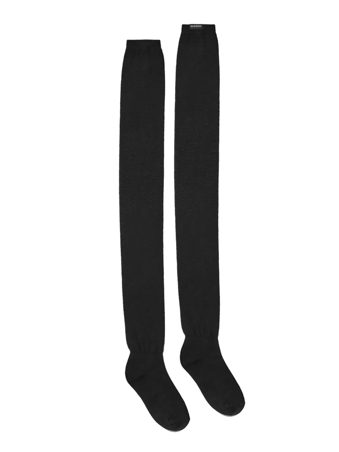 글로니(Glowny) SHEER KNEE HIGH SOCKS 니삭스 블랙 상품이미지1