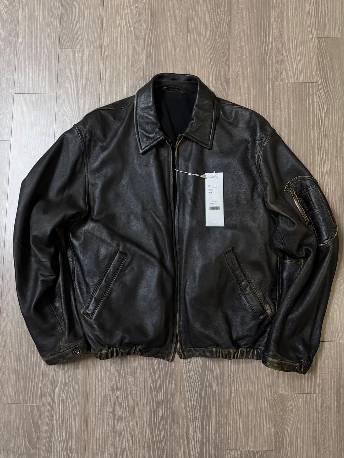 Comoli  24ss 코모리 레더 블루종 팝니다 상품이미지3