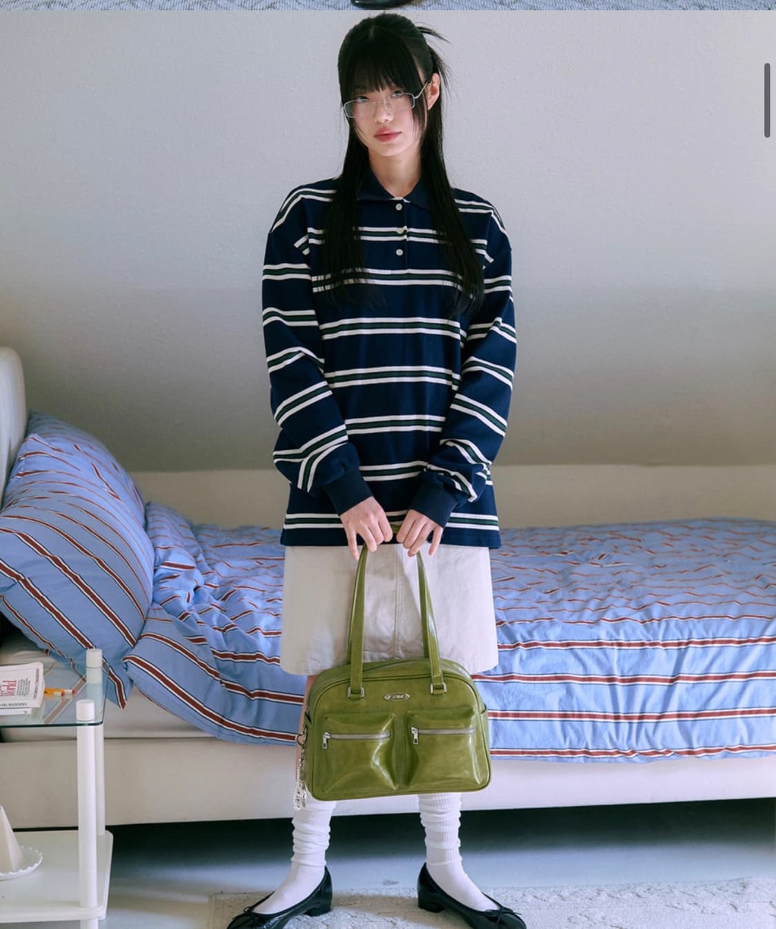 FAD 보스턴 백 비건 레더 - 라임 상품이미지3