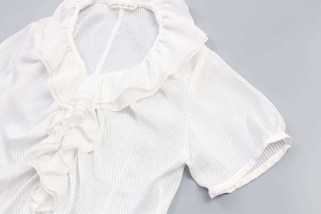 LINK IT ALL Shirring Border Blouse  상품이미지3