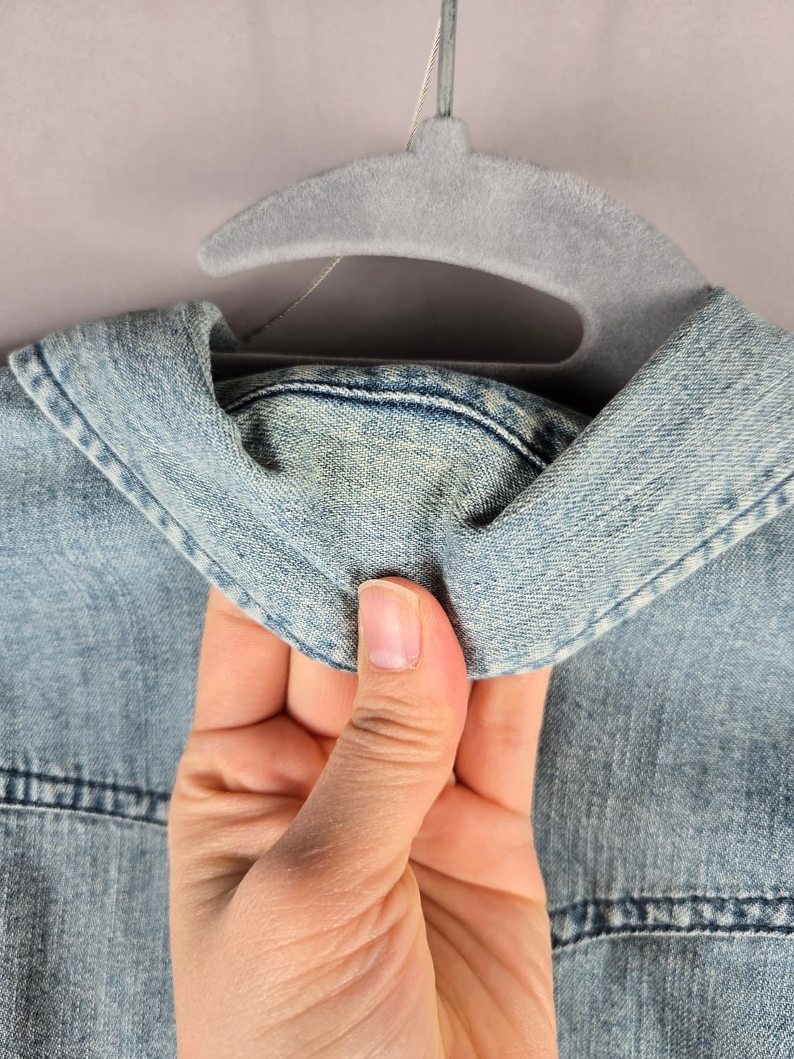 [무료배송]리바이스 XS 여성 약스판 웨스턴 데님 청 셔츠 연청 상품이미지7