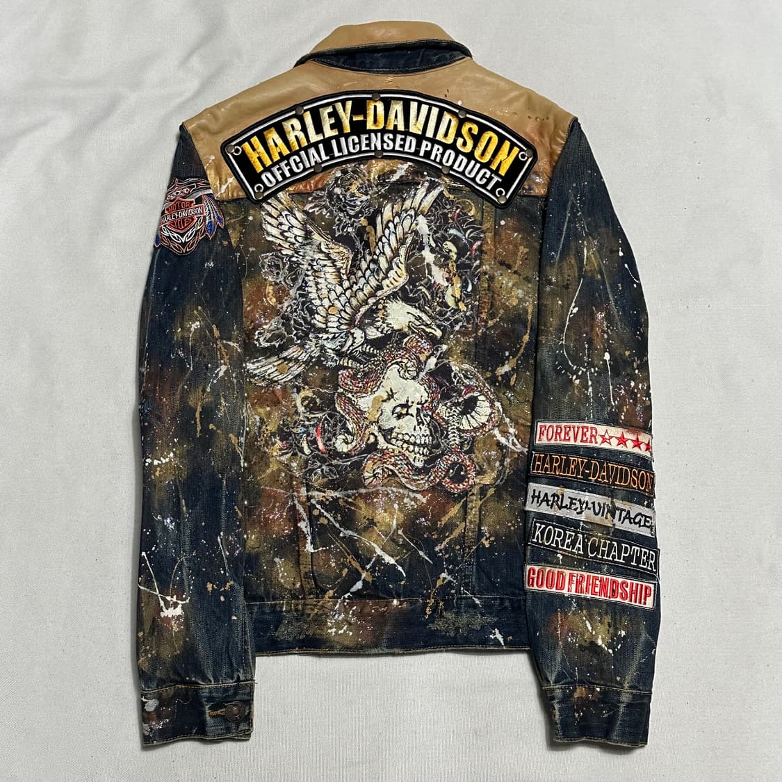 XL vtg 패치워크 데님 자켓 상품이미지3