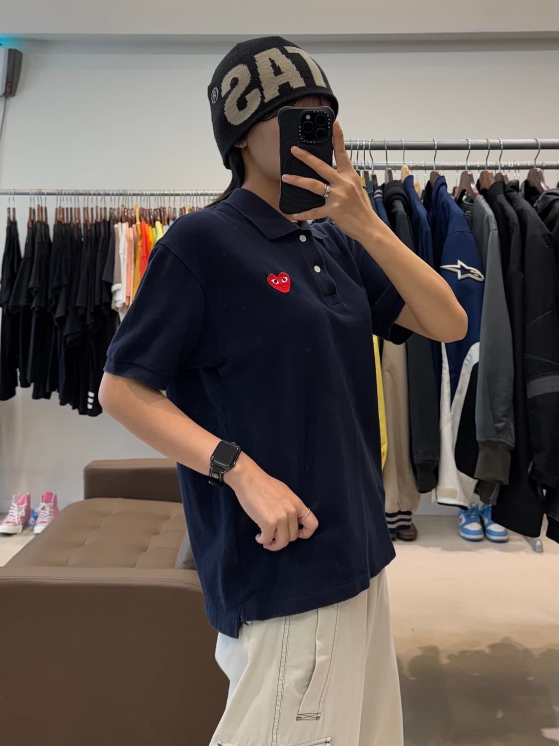 꼼데가르송 플레이 레드 하트 카라티 상품이미지5