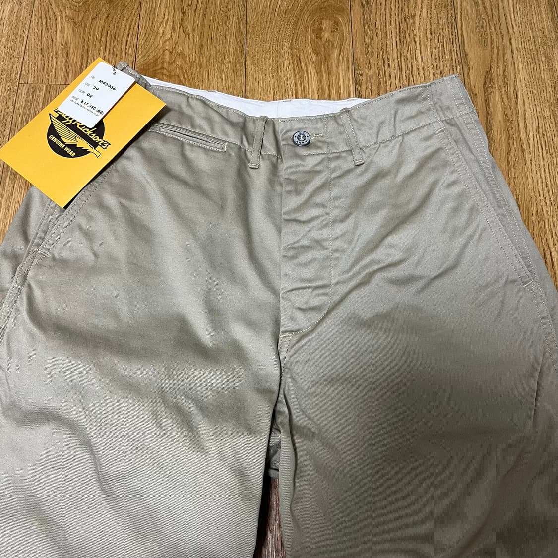 미착용 버즈릭슨 M43036 치노 팬츠 29사이즈 카키컬러 소킹완료 상품이미지1