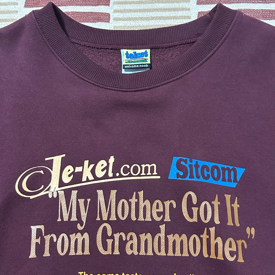 TEKET 테켓 맨투맨 버건디 SIZE L 상품이미지4